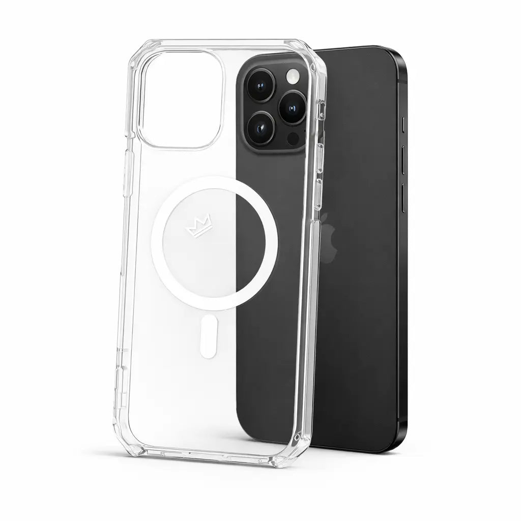 Clear MagSafe iPhone 16 Pro Max case showing precise fit